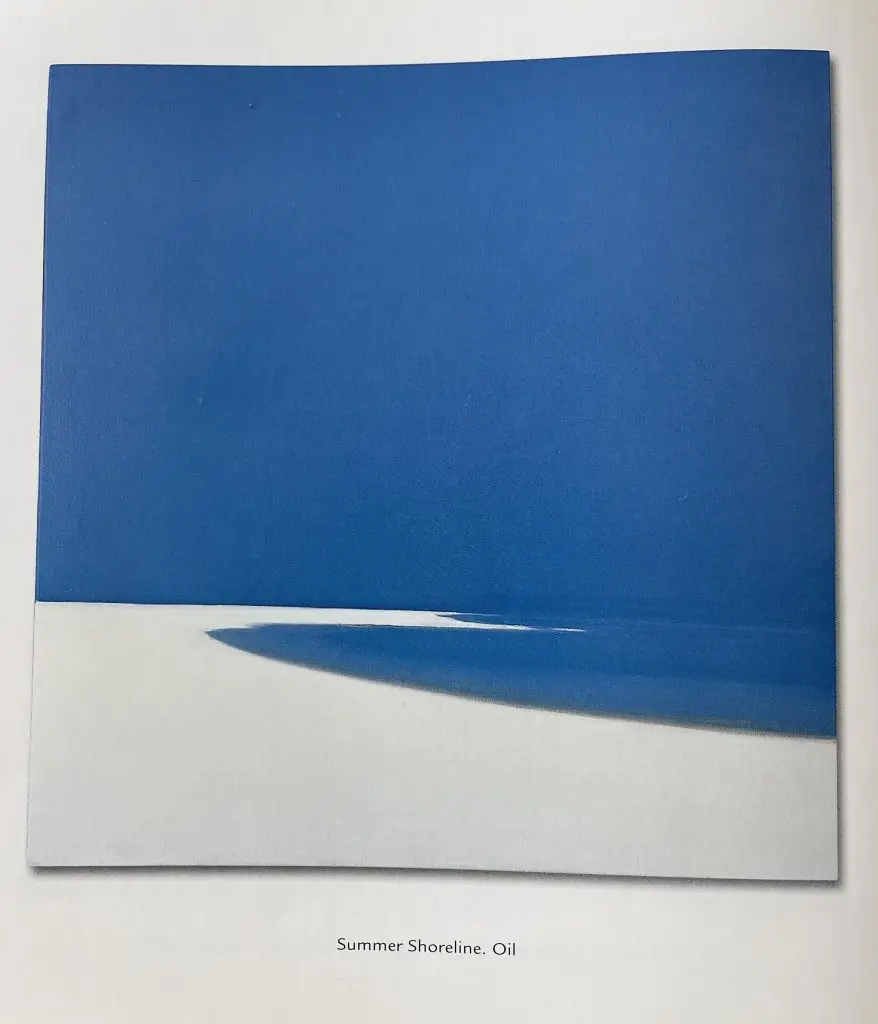 Artist John Miller captures the contrast between white sand and blue sea